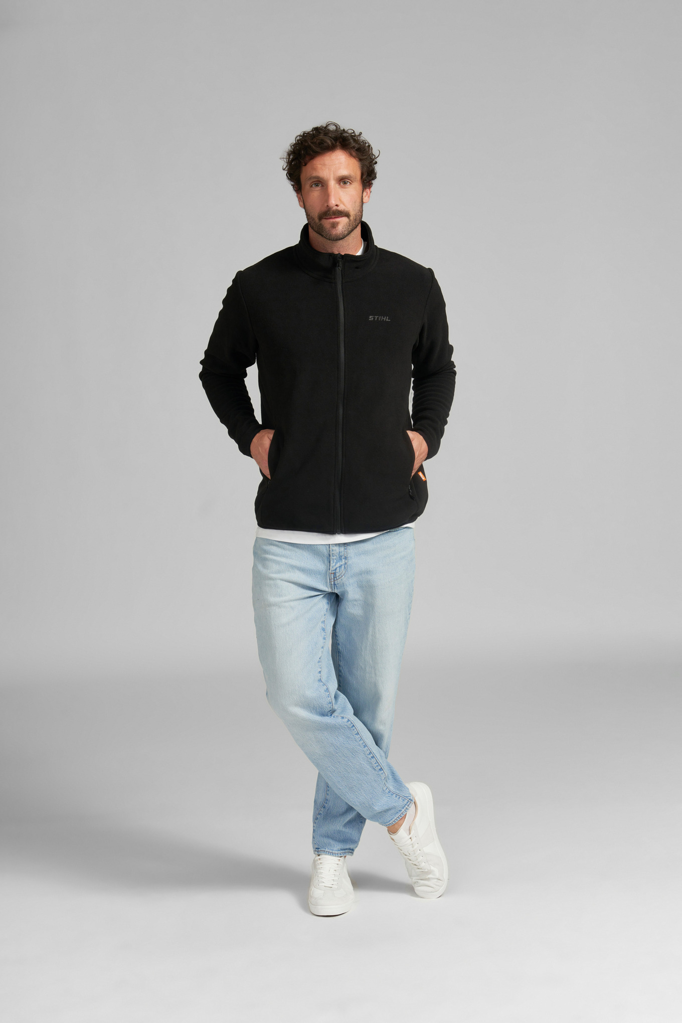 Black STIHL fleece jacket