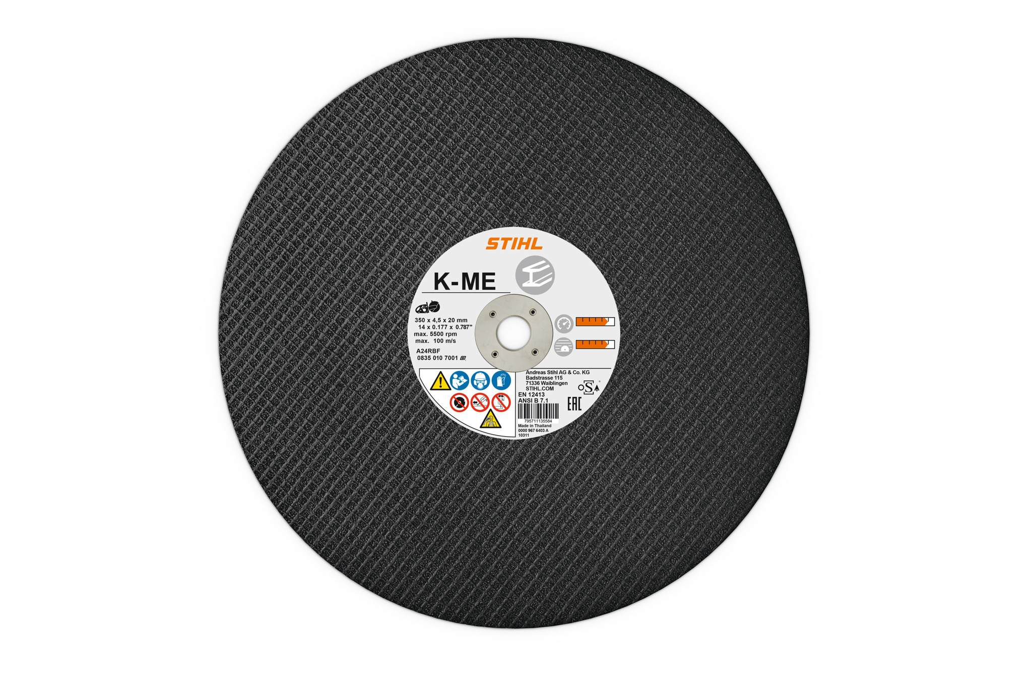 Abrasive cutting wheel - Ø 300mm/12", Structural steel, K-ME