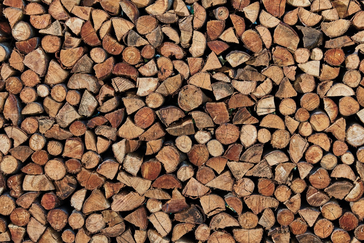 Stacked wood