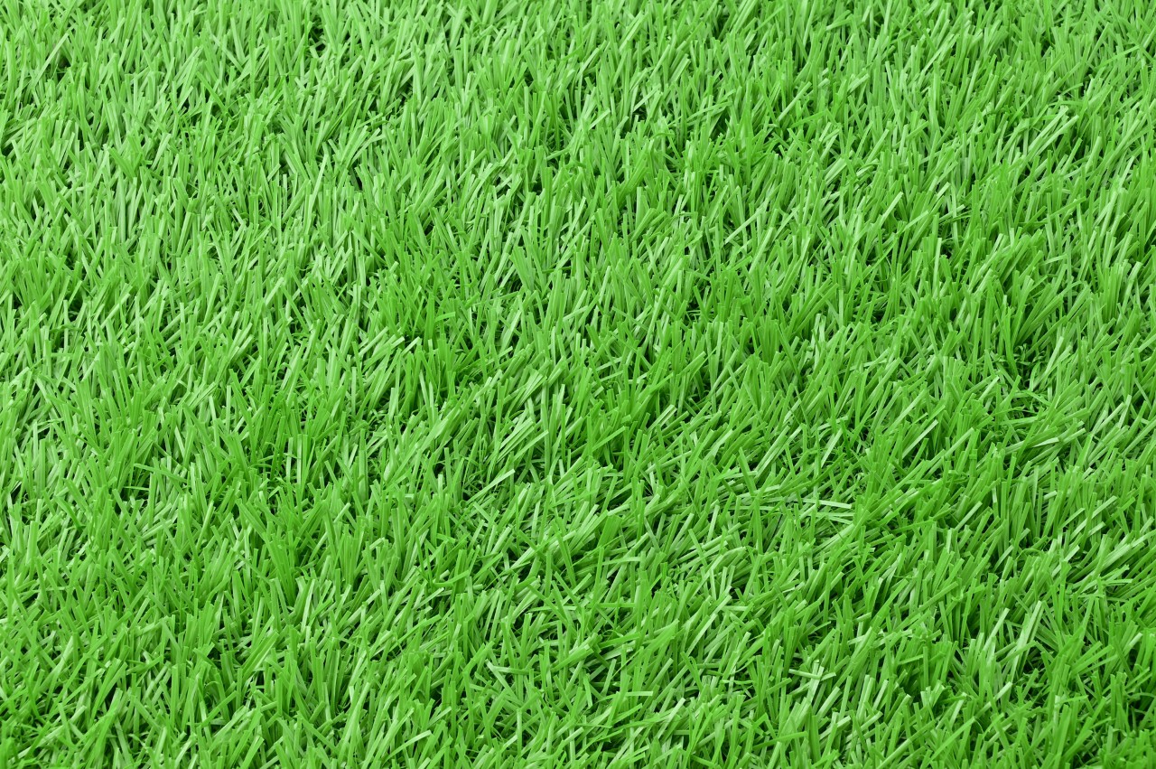 Close-up of green artificial grass