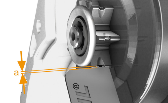 diagram showing wear on a spur chainsaw sprocket