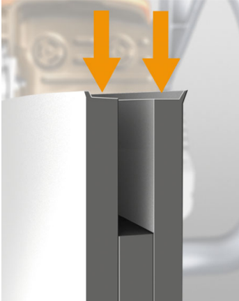 diagram pointing to chainsaw guide bar rails