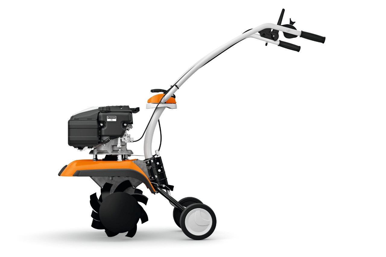 STIHL MH 685 power tiller on a white background